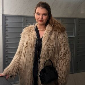 AX Paris Women's Teddy Jacket - Tan